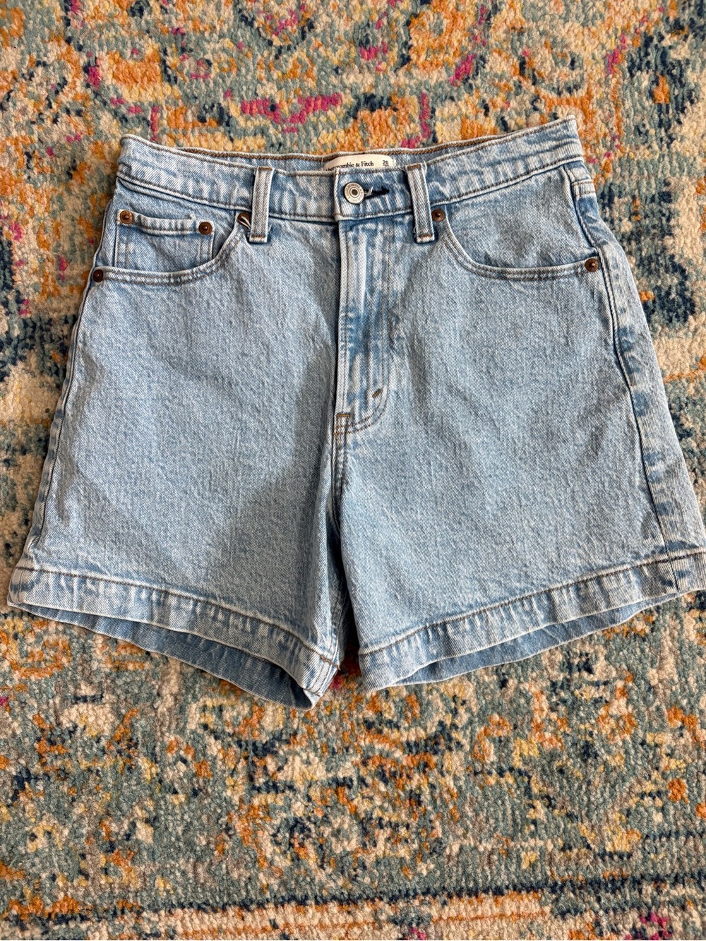 Abercrombie & Fitch Light Wash Denim Shorts
